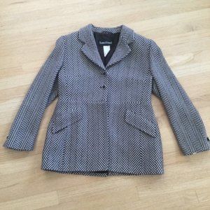 Vintage Louis Férard Brown and White Blazer